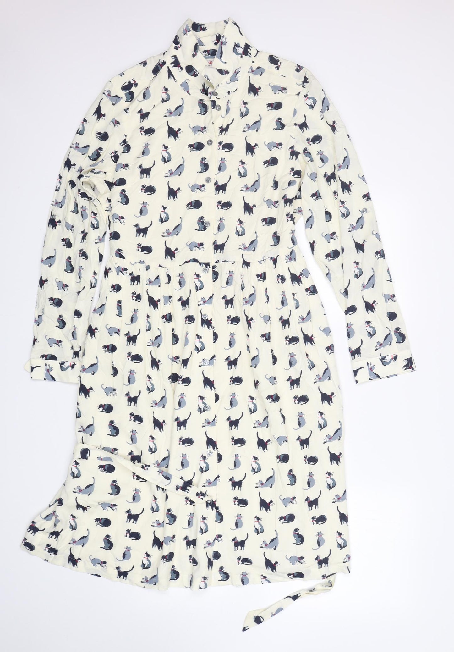 Cath Kidston Womens Multicoloured Animal Print Viscose Shirt Dress  Size 16  Collared