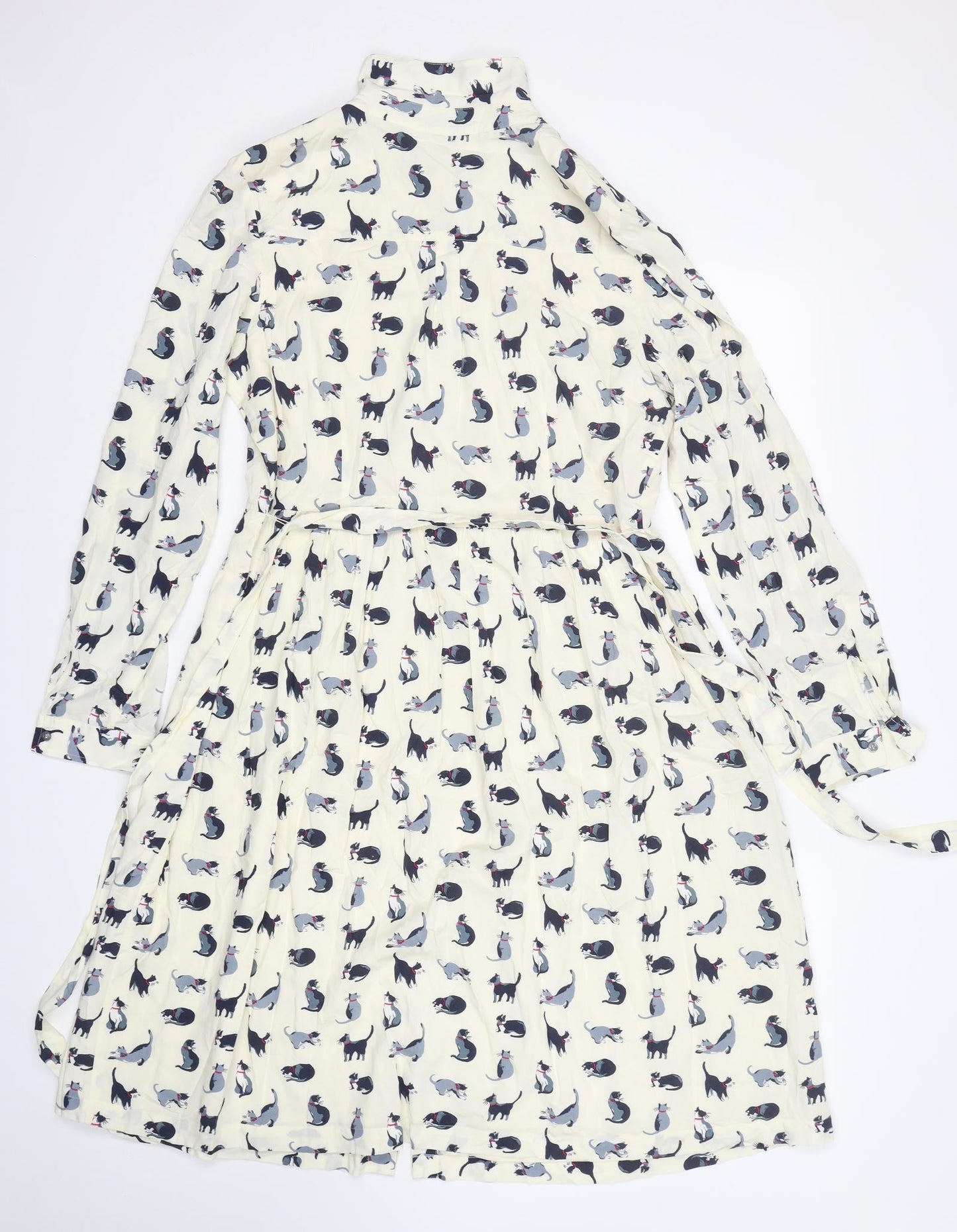 Cath Kidston Womens Multicoloured Animal Print Viscose Shirt Dress  Size 16  Collared