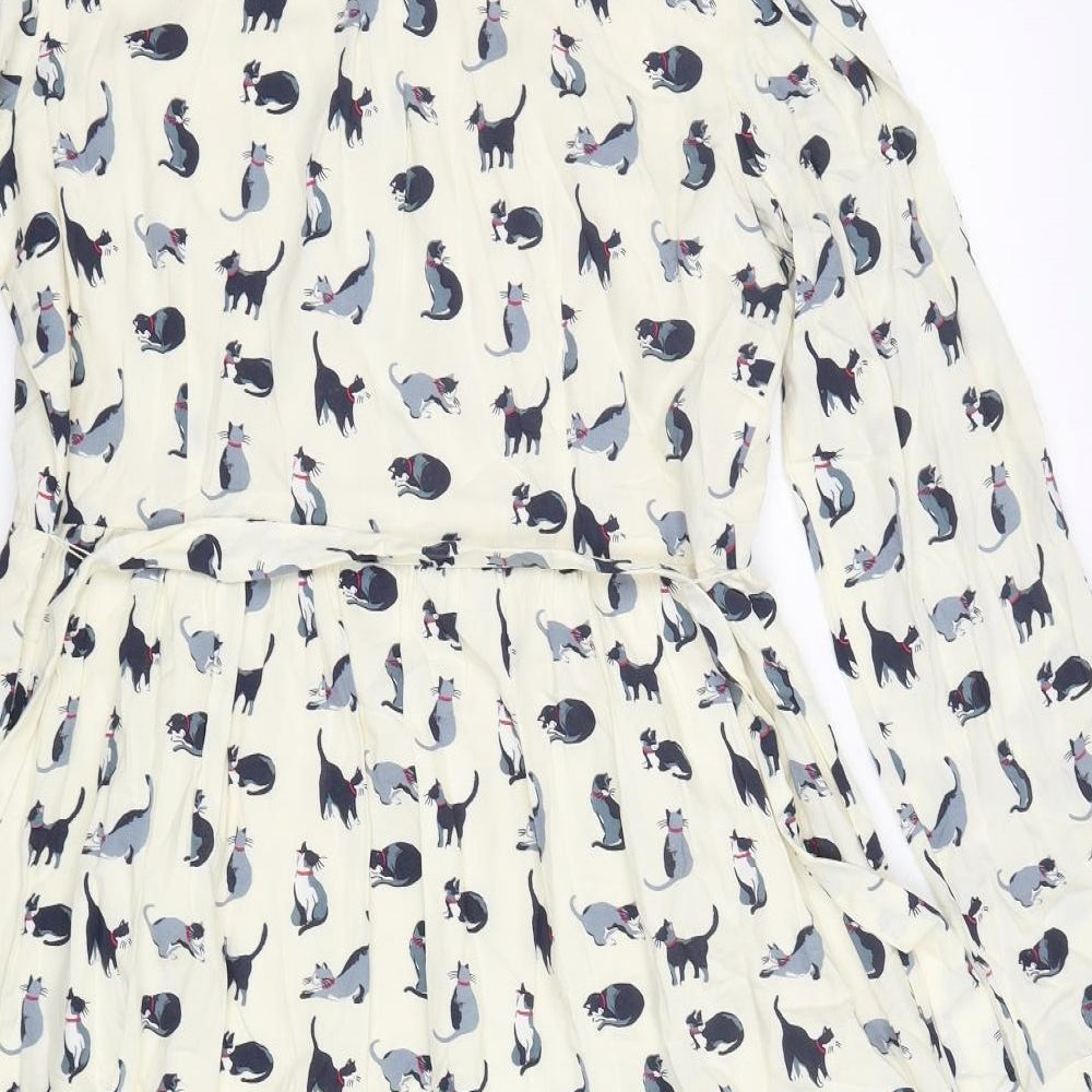 Cath Kidston Womens Multicoloured Animal Print Viscose Shirt Dress  Size 16  Collared