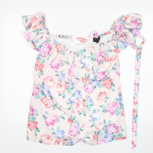 In the Style Womens Multicoloured Floral Polyester Playsuit One-Piece Size 8