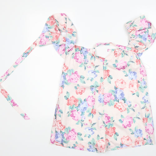 In the Style Womens Multicoloured Floral Polyester Playsuit One-Piece Size 8