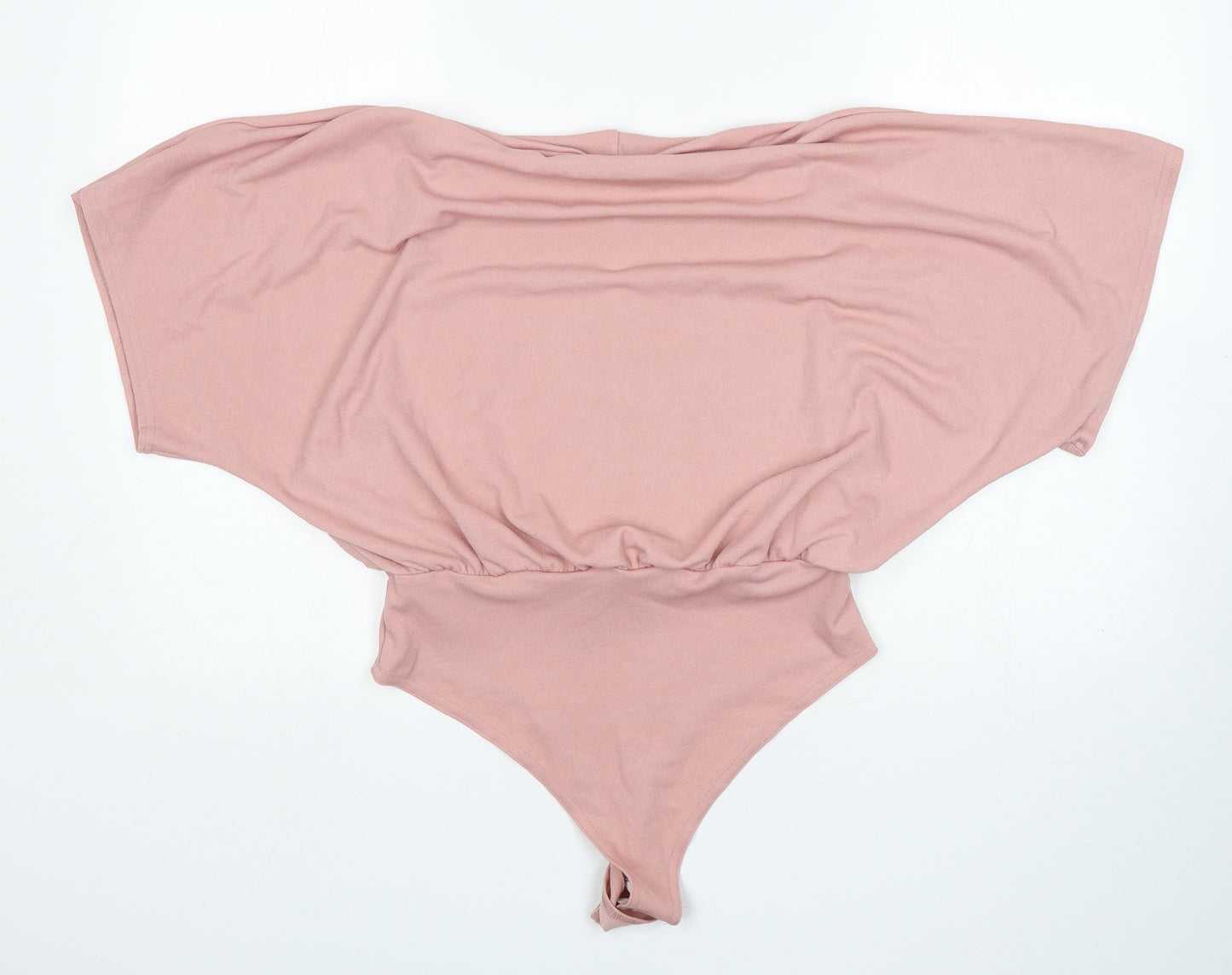 Boohoo Womens Pink  Polyester Bodysuit One-Piece Size 12