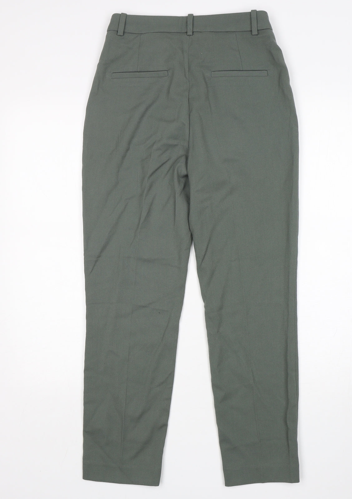 H&M Womens Green  Polyester Trousers  Size 6 L27 in Regular