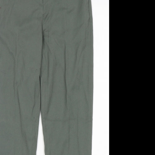 H&M Womens Green  Polyester Trousers  Size 6 L27 in Regular