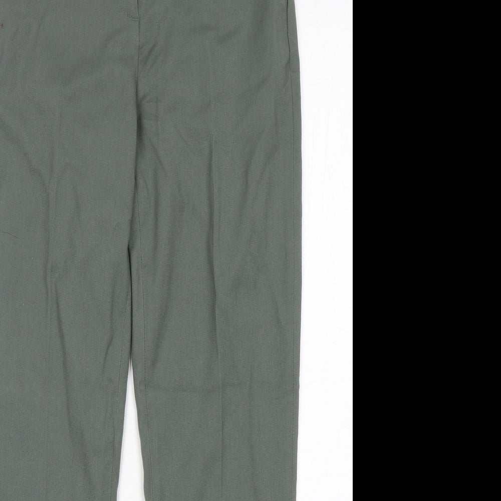 H&M Womens Green  Polyester Trousers  Size 6 L27 in Regular
