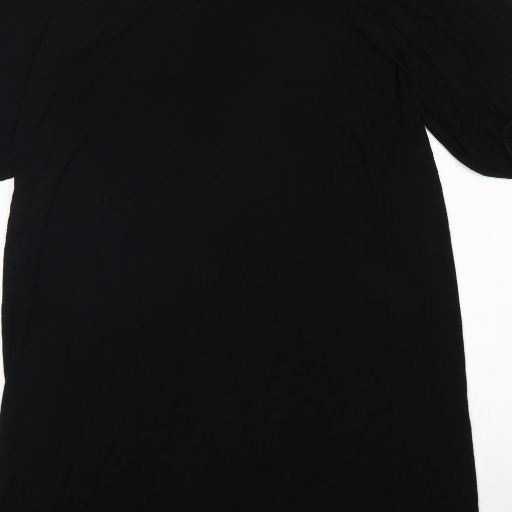 NEXT Womens Black  Viscose T-Shirt Dress  Size 10  Round Neck