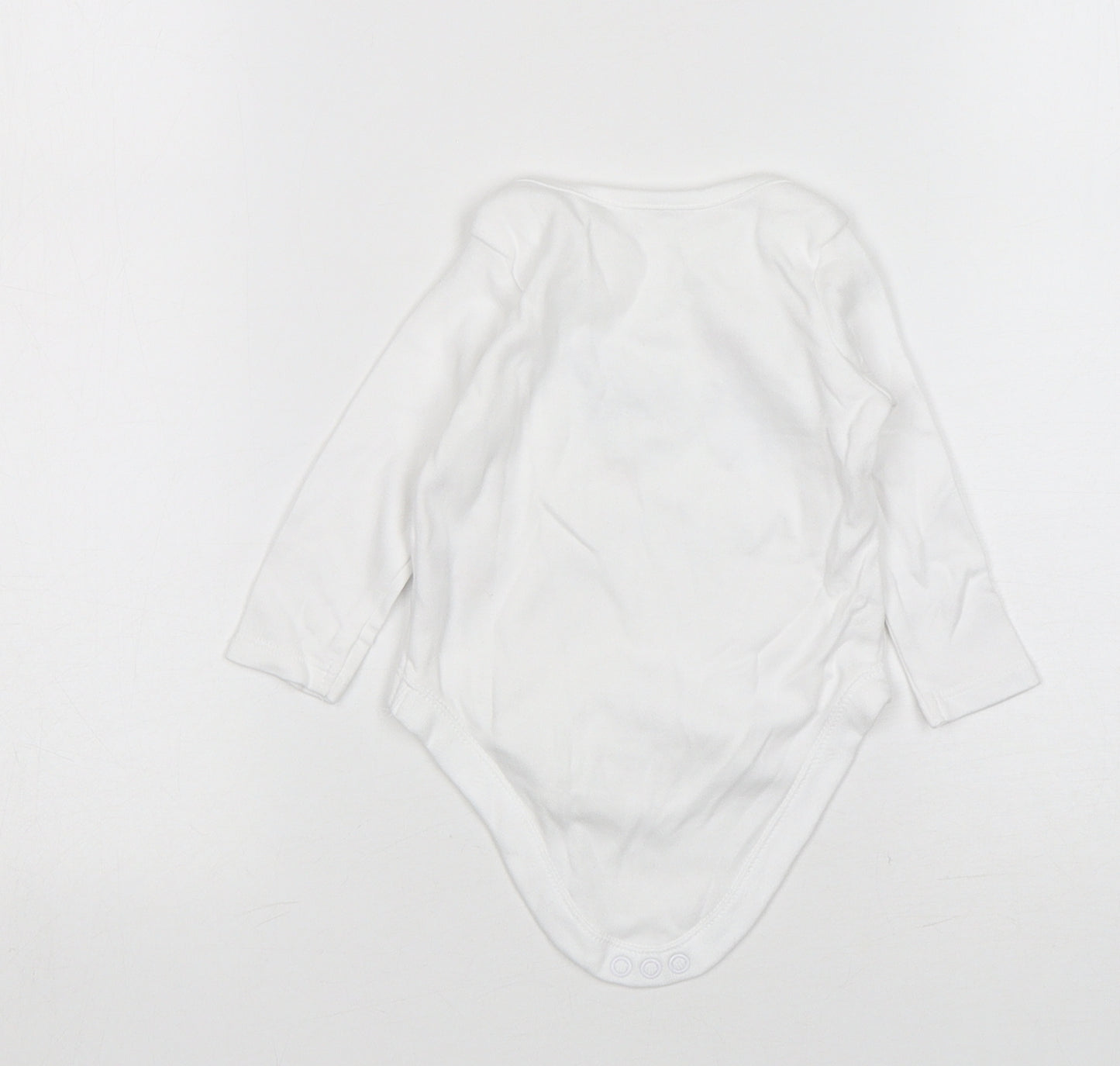F&F Girls White Floral Cotton Leotard One-Piece Size 3-6 Months