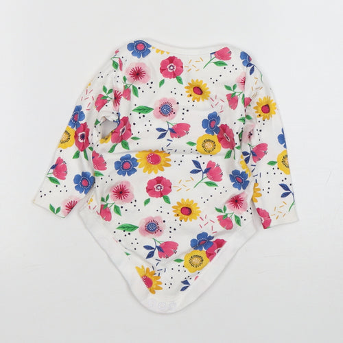 F&F Girls Multicoloured Floral Cotton Leotard One-Piece Size 3-6 Months