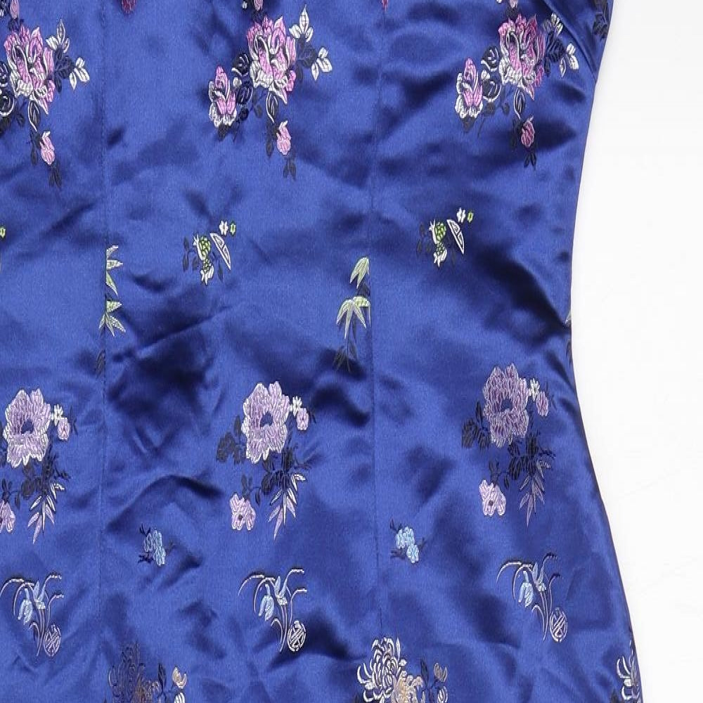 Palace Womens Multicoloured Floral Rayon Pencil Dress  Size 3XL  Round Neck