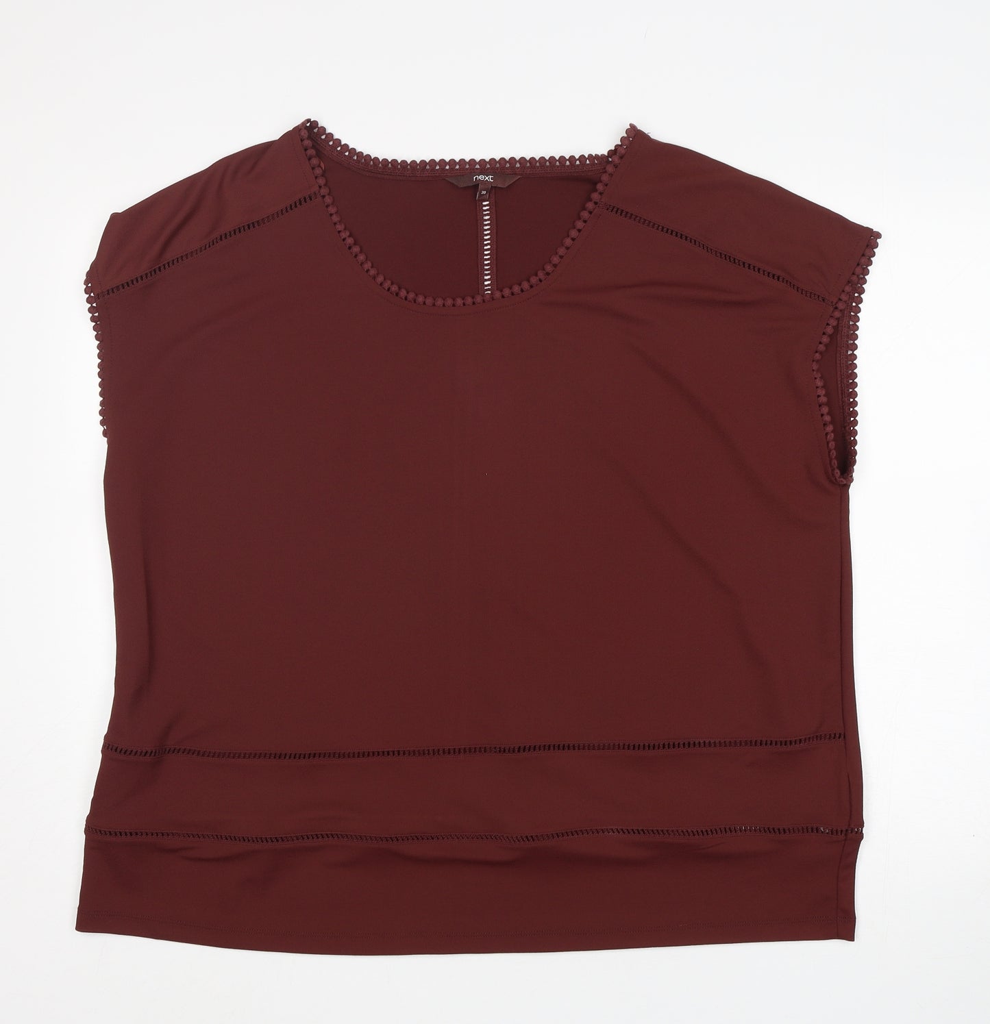NEXT Womens Brown  Polyester Basic Blouse Size 20 Round Neck