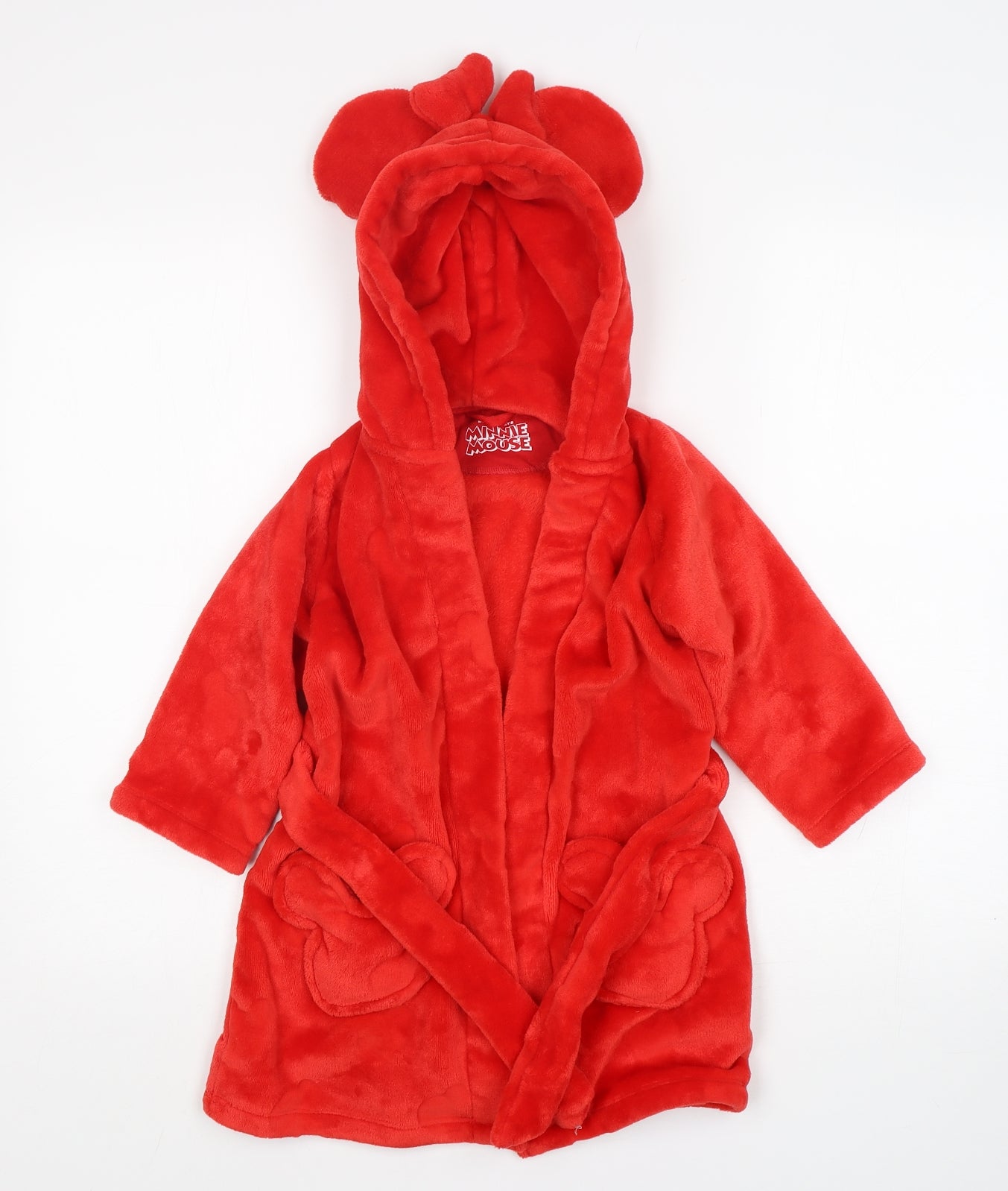 M&S Girls Red  Polyester  Gown Size 2-3 Years   - Minnie Mouse
