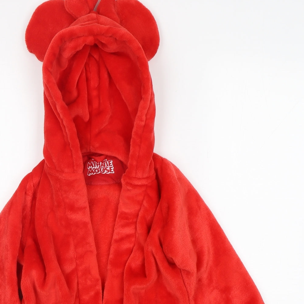 M&S Girls Red  Polyester  Gown Size 2-3 Years   - Minnie Mouse