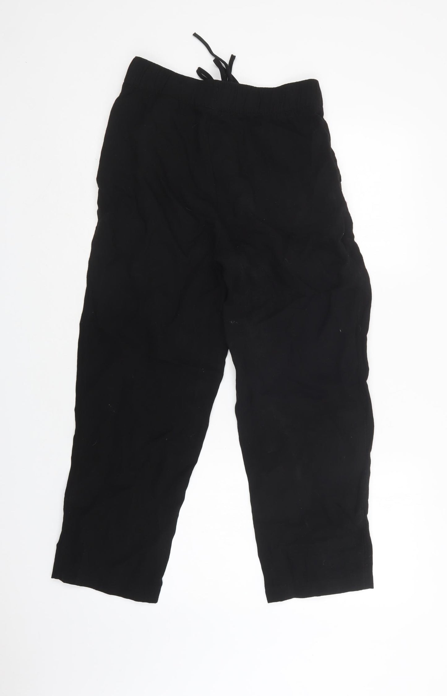 H&M Womens Black  Viscose Jogger Trousers Size S L28 in Regular Drawstring