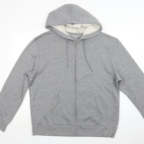 Matalan Mens Grey  Cotton Full Zip Hoodie Size 2XL