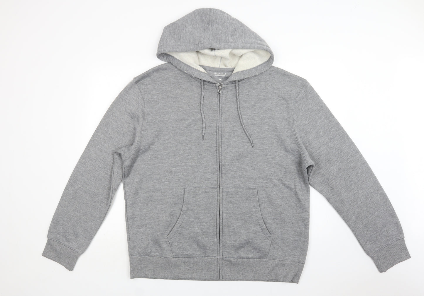 Matalan Mens Grey  Cotton Full Zip Hoodie Size 2XL