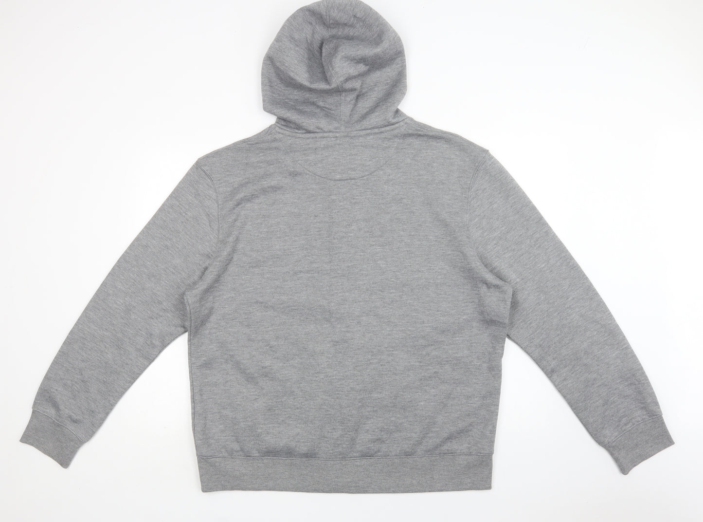 Matalan Mens Grey  Cotton Full Zip Hoodie Size 2XL