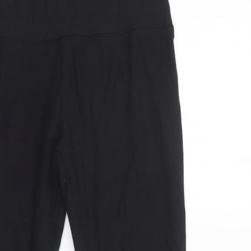 Preworn Womens Black  Polyester Compression Leggings Size M L25 in Regular