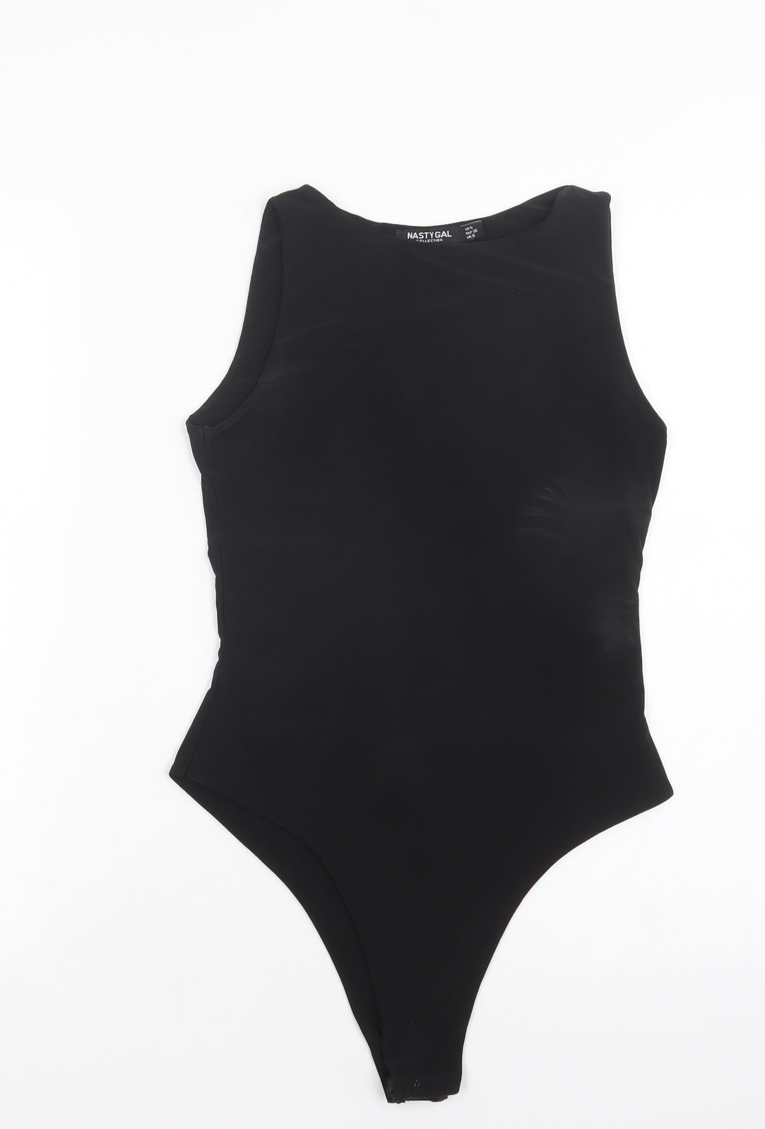 Nasty Gal Womens Black  Polyester Bodysuit One-Piece Size 8  Snap