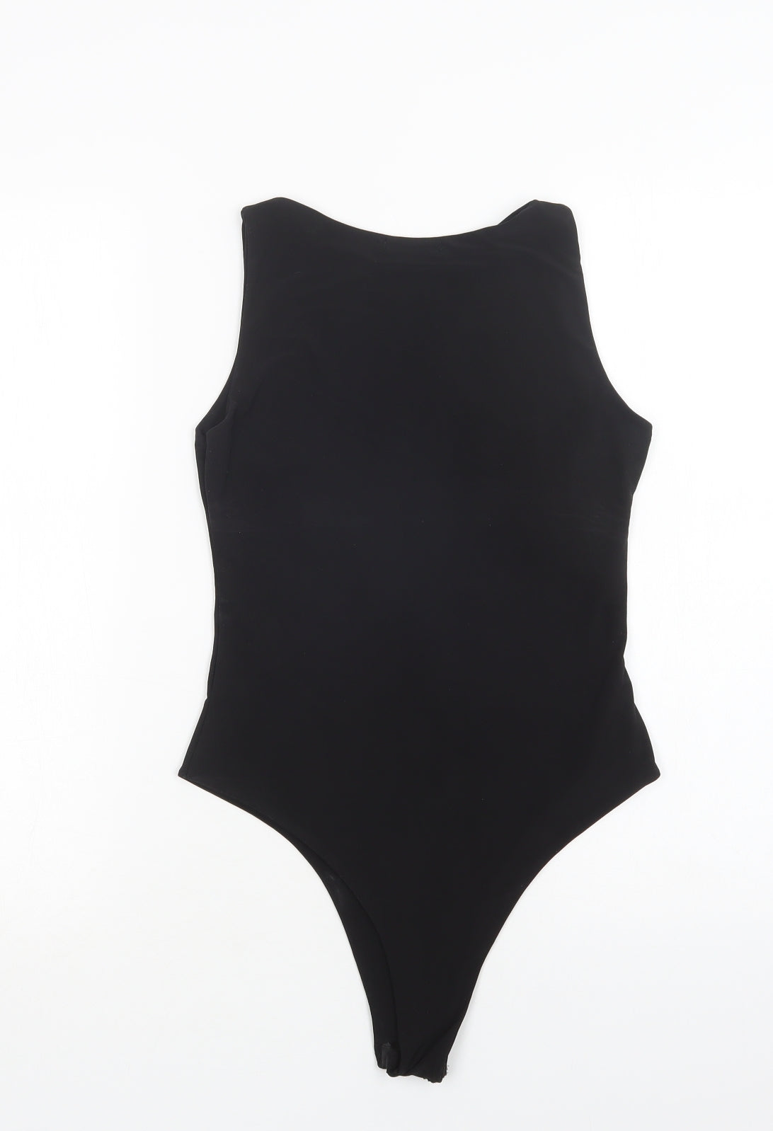 Nasty Gal Womens Black  Polyester Bodysuit One-Piece Size 8  Snap