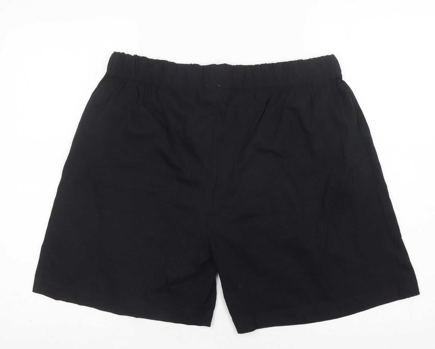 F&F Mens Black  Cotton  Sleep Shorts Size XL  Drawstring