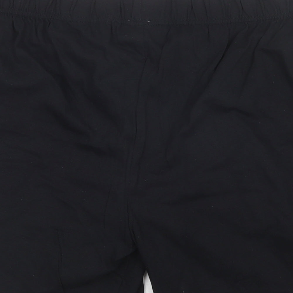 F&F Mens Black  Cotton  Sleep Shorts Size XL  Drawstring