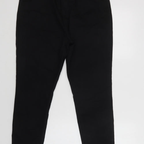 Boohoi Womens Black  Cotton Mom Jeans Size 16 L29 in Regular Button