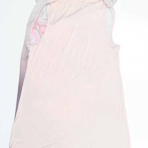 NEXT Womens Pink Floral Polyester Tunic Blouse Size 14 Cowl Neck