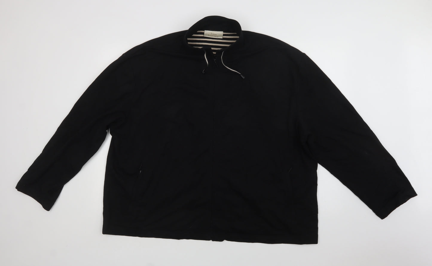 Ann Harvey Womens Black  Cotton Full Zip Sweatshirt Size 26  Zip