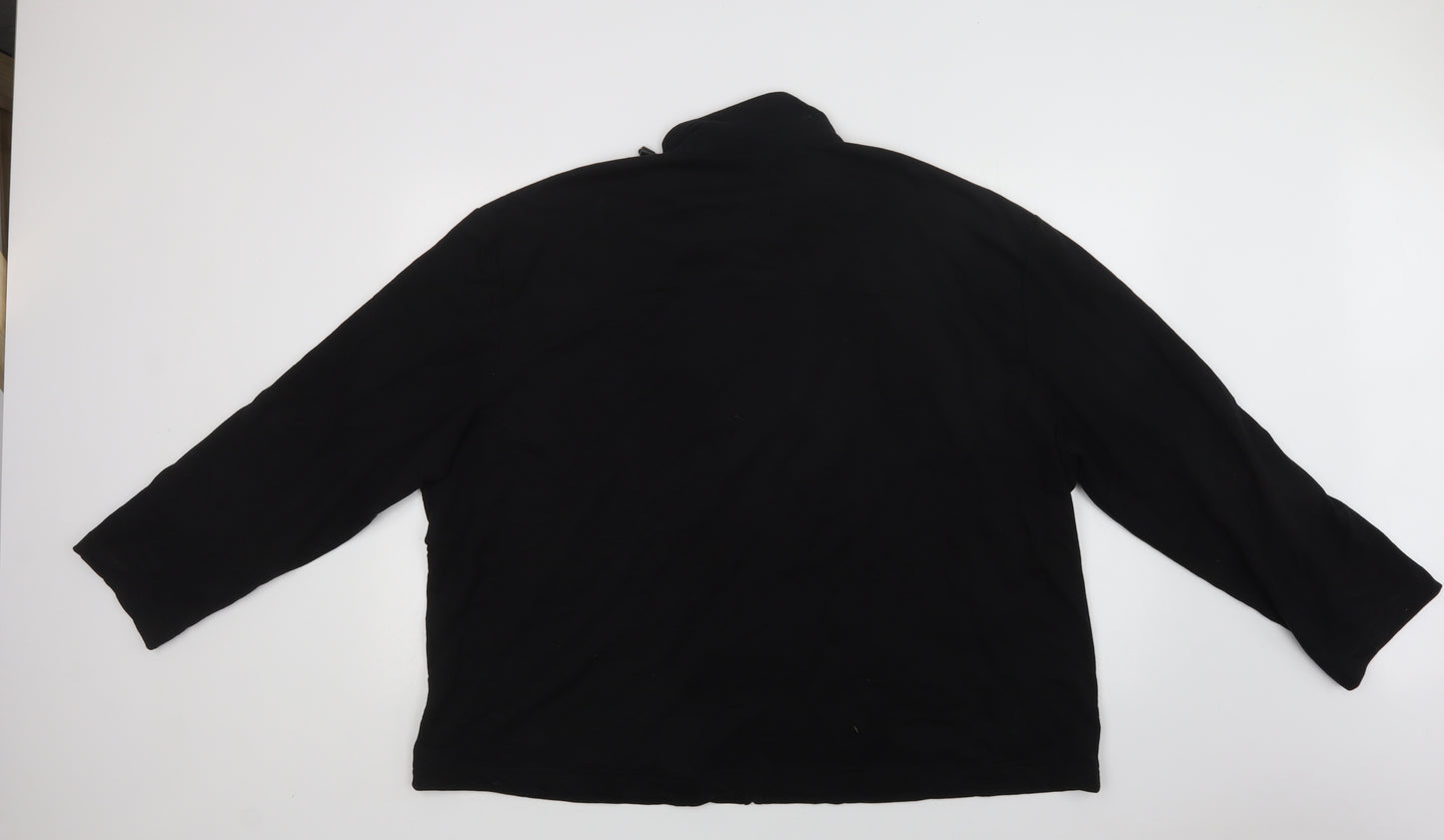 Ann Harvey Womens Black  Cotton Full Zip Sweatshirt Size 26  Zip