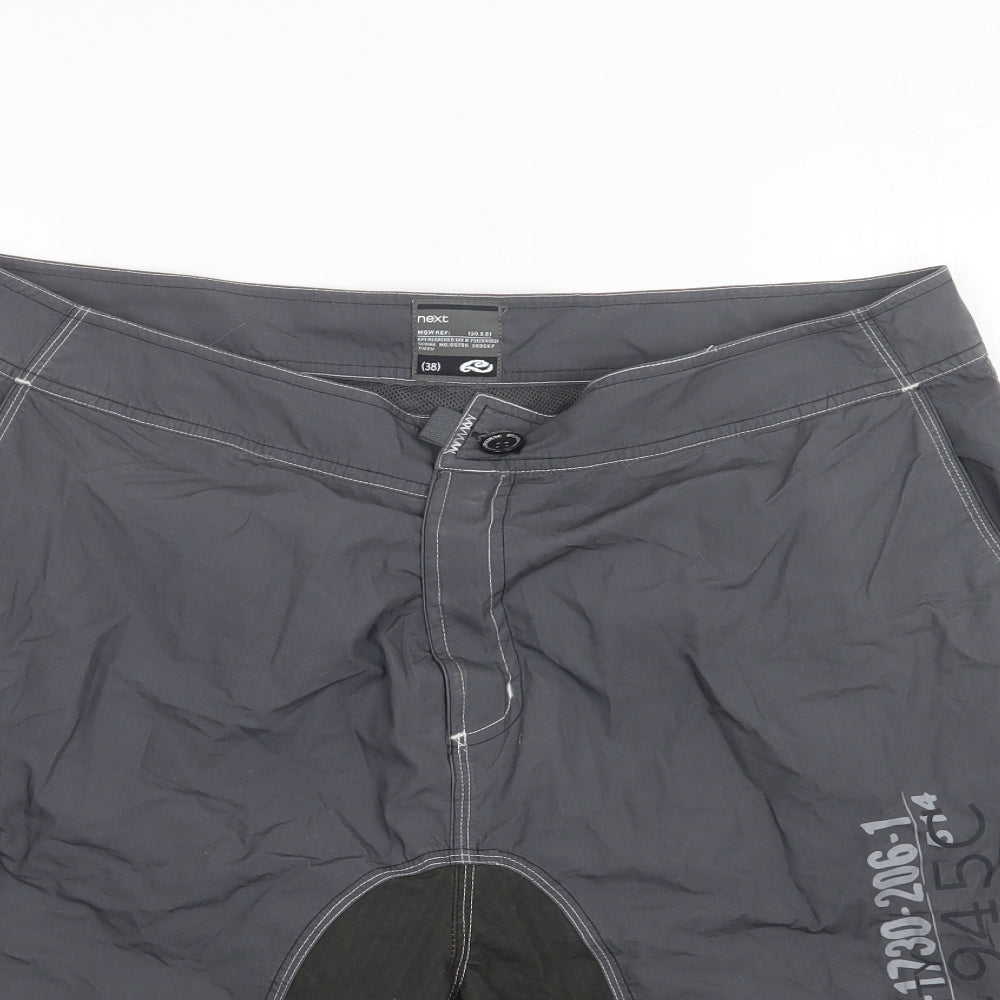 NEXT Mens Grey  Cotton Cargo Shorts Size 38 L12 in Regular Button