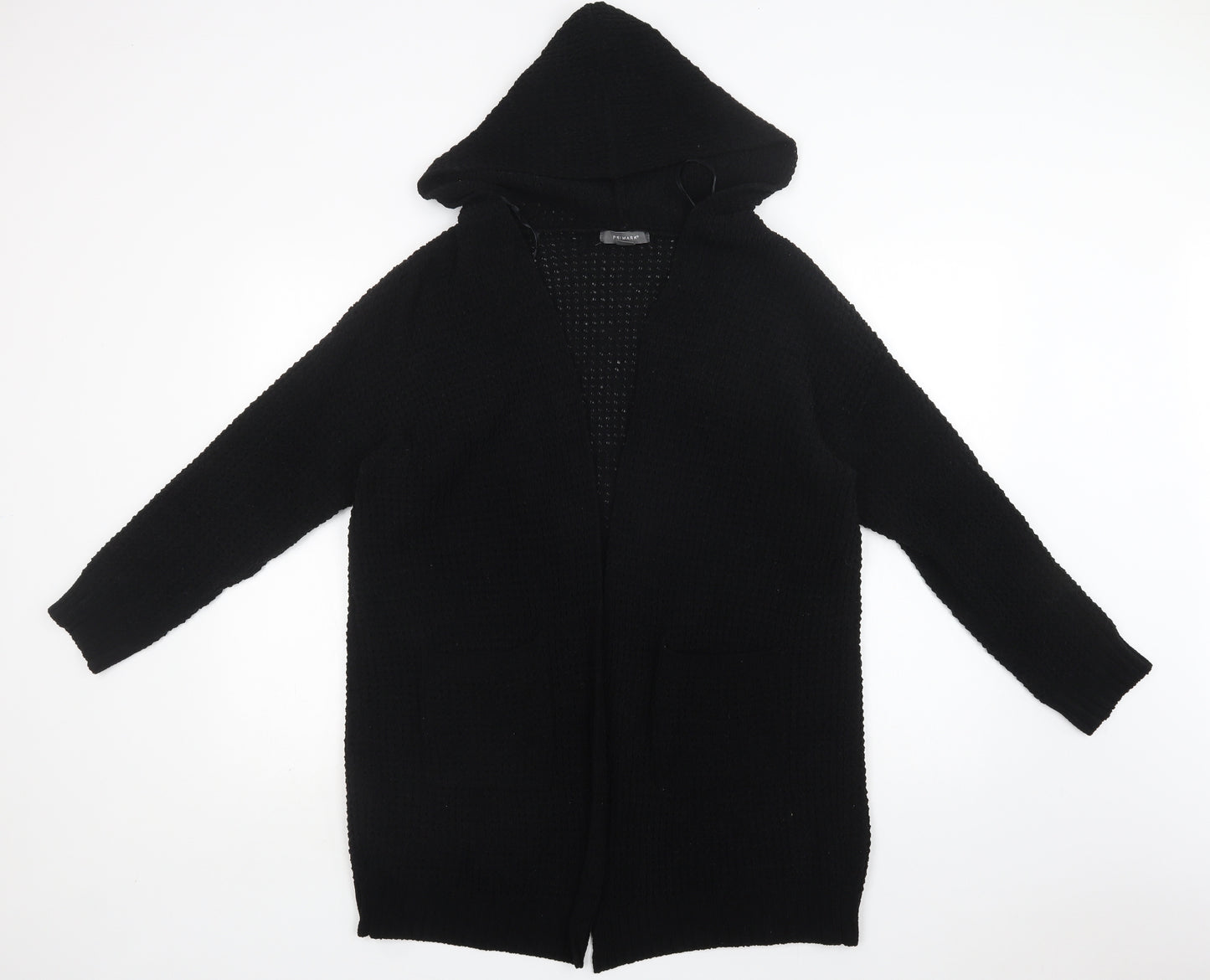 Primark Womens Black V-Neck  Polyester Cardigan Jumper Size S