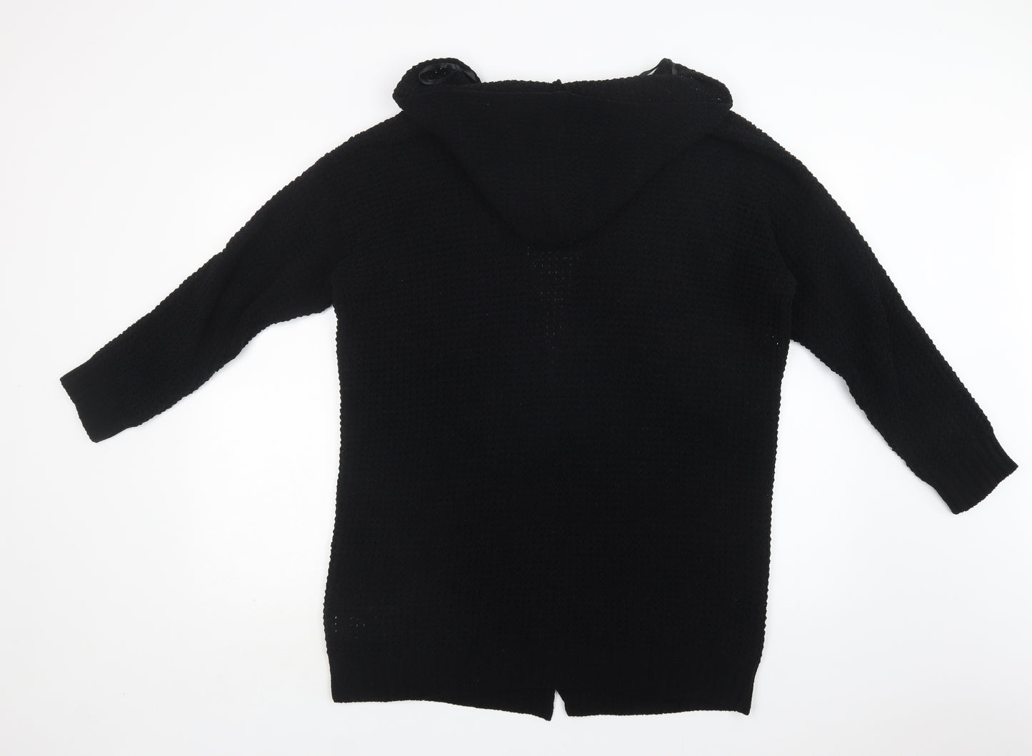Primark Womens Black V-Neck  Polyester Cardigan Jumper Size S