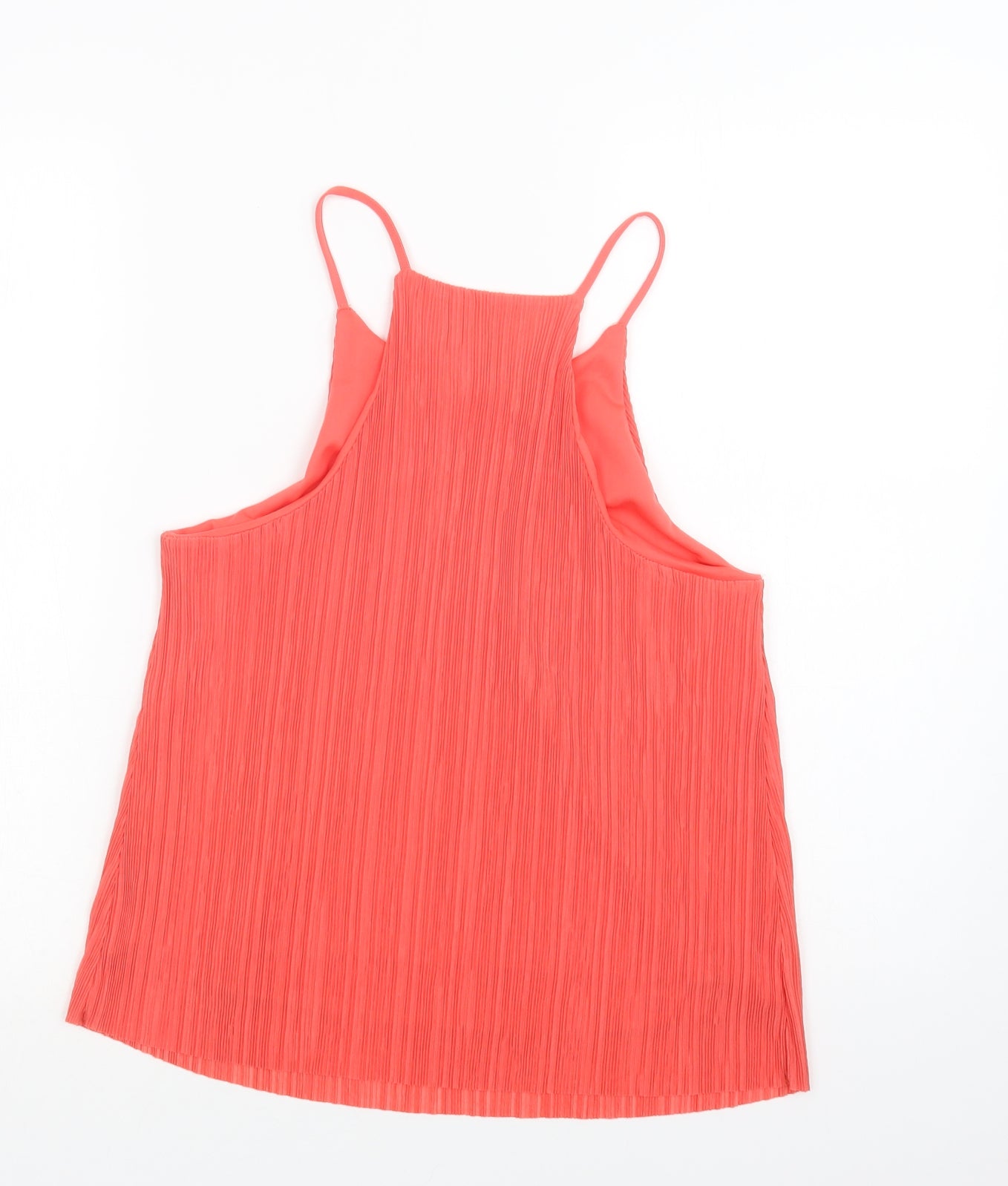 New Look Womens Pink  Polyester Camisole Blouse Size 8 Round Neck