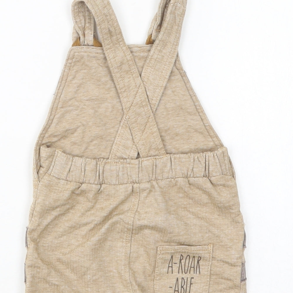 George Baby Beige  Cotton Jogger Trousers Size 0-3 Months  Snap - Cute Animal