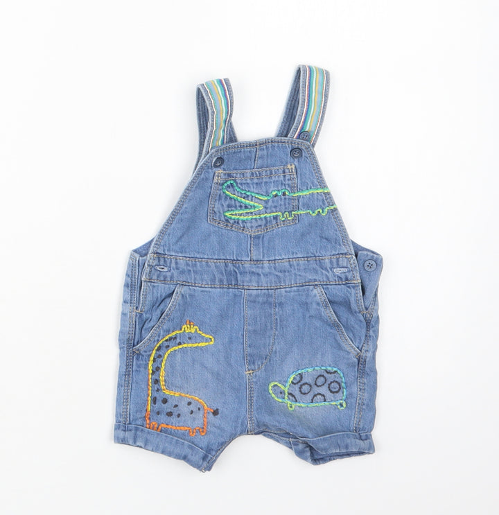 NEXT Baby Blue Cotton Jogger Jeans Size 0-3 Months Snap