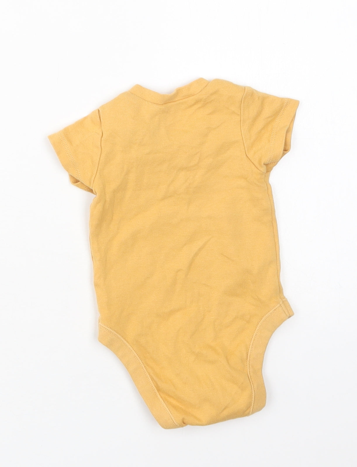 M&S Baby Yellow  Cotton Romper One-Piece Size 0-3 Months  Snap