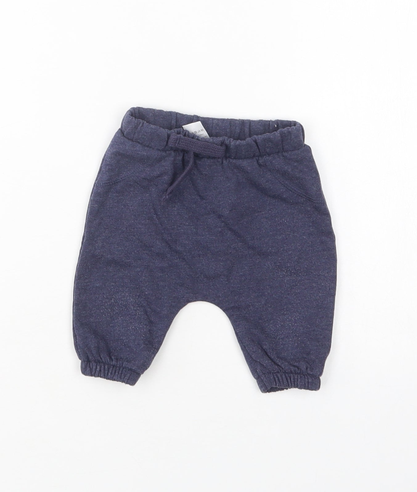 TU Baby Blue  Cotton Jogger Trousers Size 0-3 Months  Drawstring