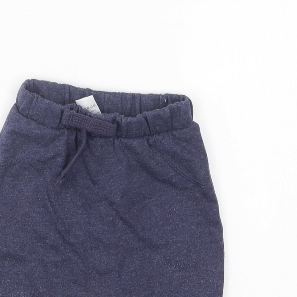 TU Baby Blue  Cotton Jogger Trousers Size 0-3 Months  Drawstring