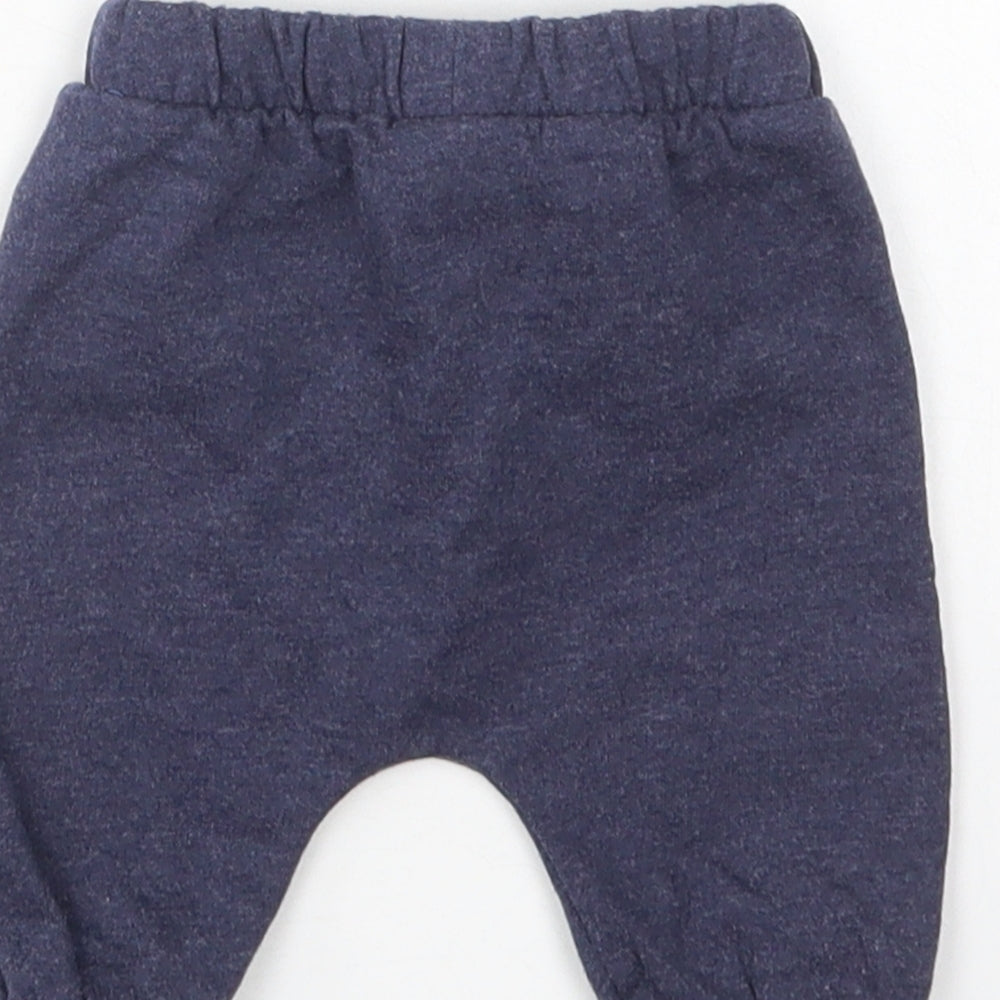 TU Baby Blue  Cotton Jogger Trousers Size 0-3 Months  Drawstring