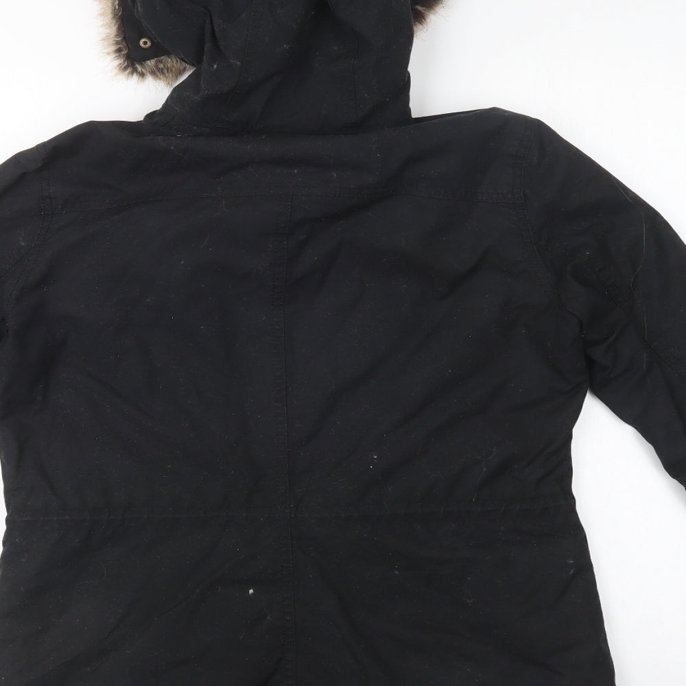 Barbour Womens Black   Parka Jacket Size 10  Zip