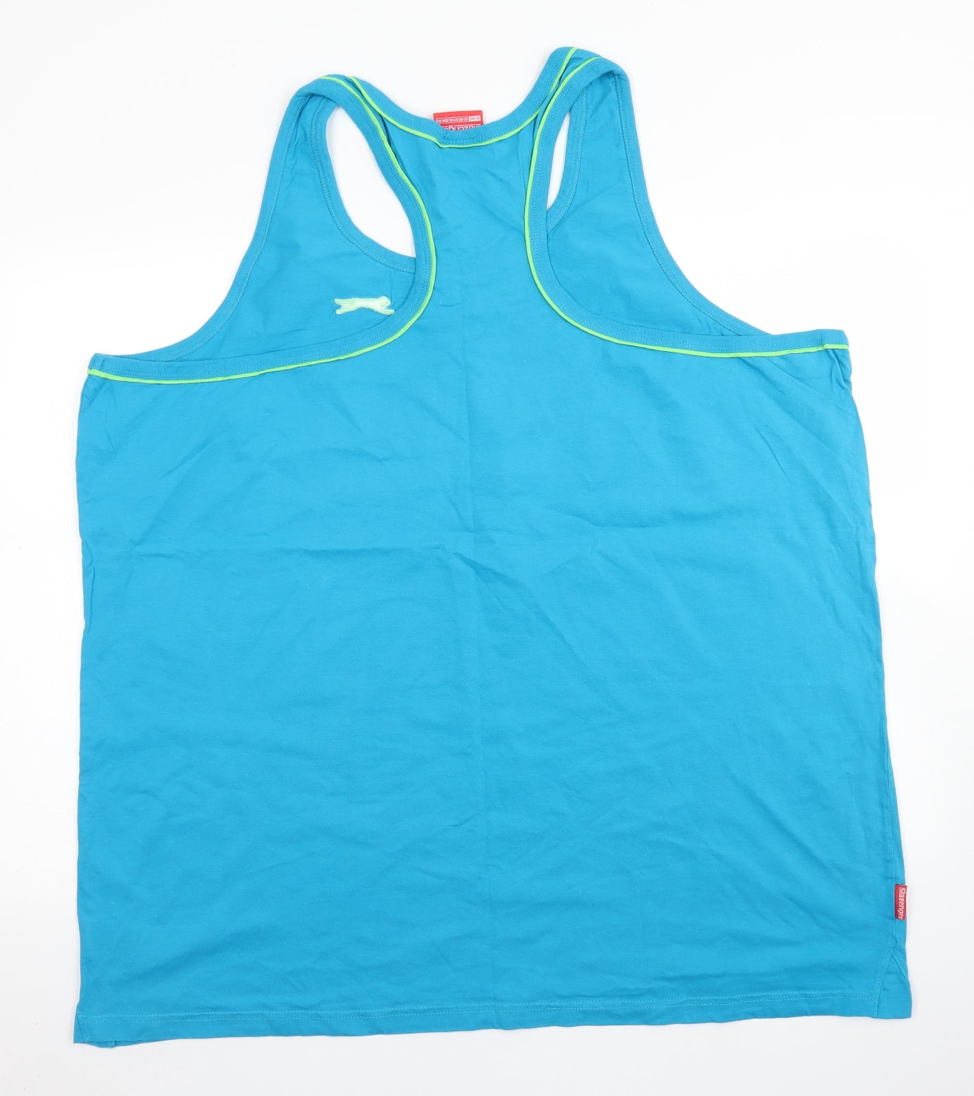 Slazenger Mens Blue  Cotton  T-Shirt Size 4XL Square Neck  - Tank Top