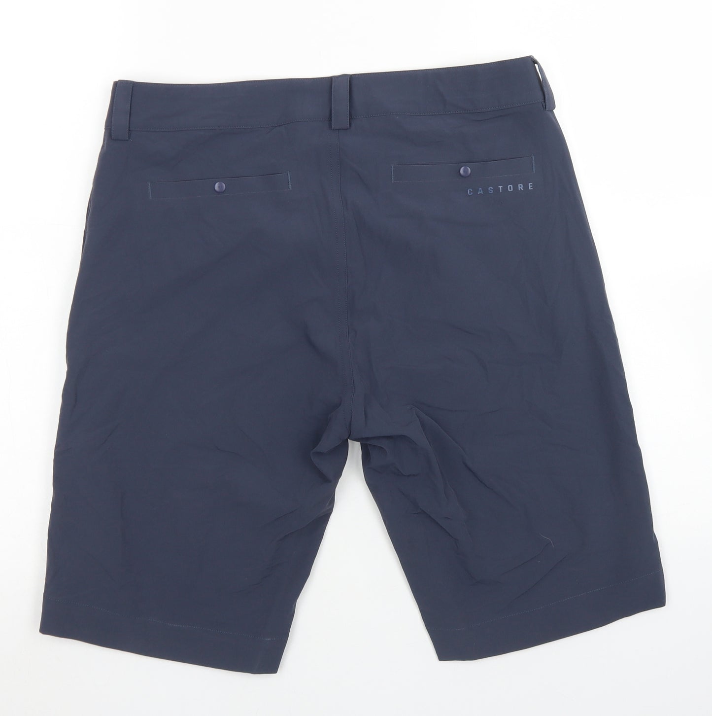 Castore Mens Blue  Polyamide Chino Shorts Size S L9 in Regular Button
