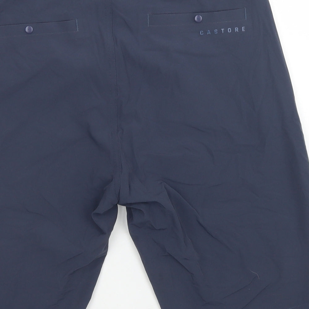 Castore Mens Blue  Polyamide Chino Shorts Size S L9 in Regular Button
