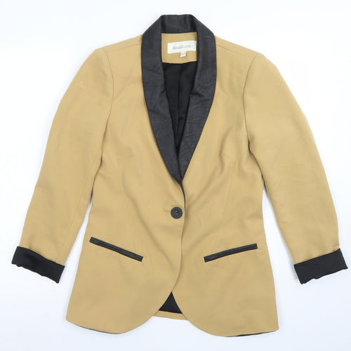 Daniel Rainn Womens Brown  Polyester Jacket Blazer Size S