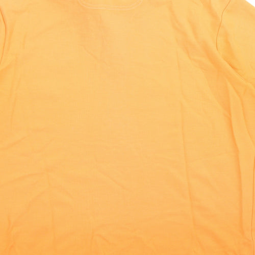 Tommy Bahamas Mens Orange  Cotton  Polo Size M Collared Button