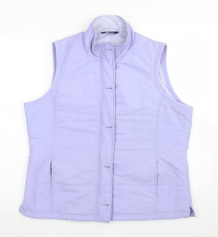 Tulchan Womens Purple Gilet Coat Size L Zip