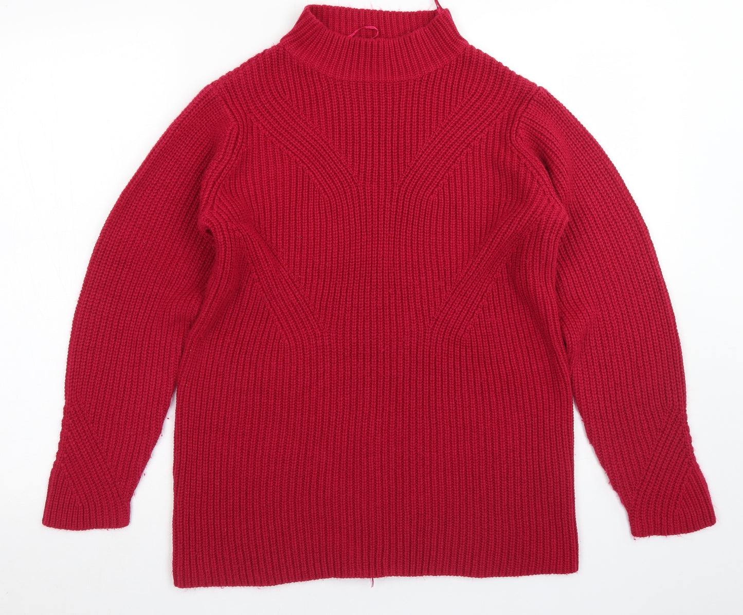 Damart Womens Purple Mock Neck  Acrylic Pullover Jumper Size 14