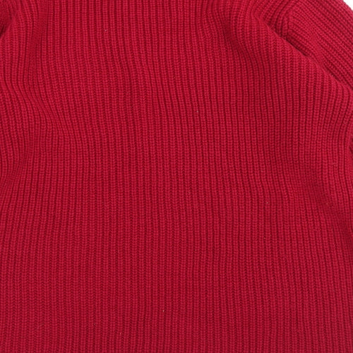 Damart Womens Purple Mock Neck  Acrylic Pullover Jumper Size 14