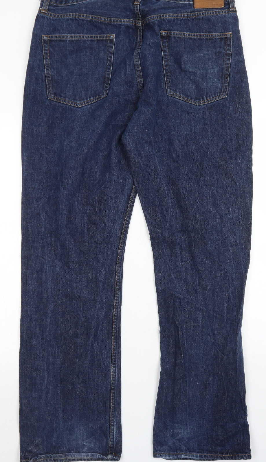 Gap Mens Blue  Cotton Straight Jeans Size 36 in L34 in Regular Button