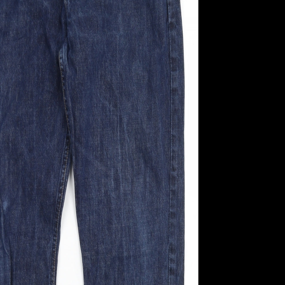 Gap Mens Blue  Cotton Straight Jeans Size 36 in L34 in Regular Button
